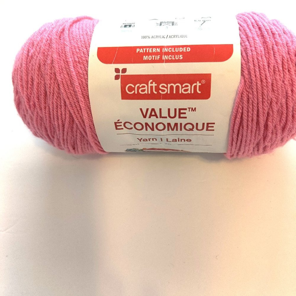 Craft Smart Yarn - 1 skein - Pink Rose